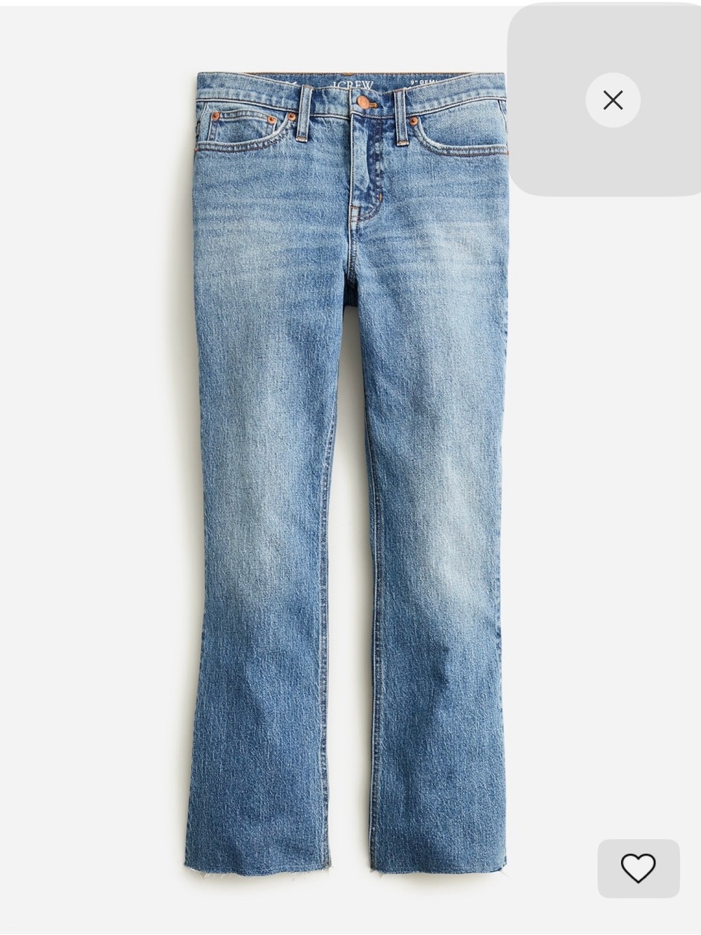 J. Crew 9” Demi Boot Cut Jeans
